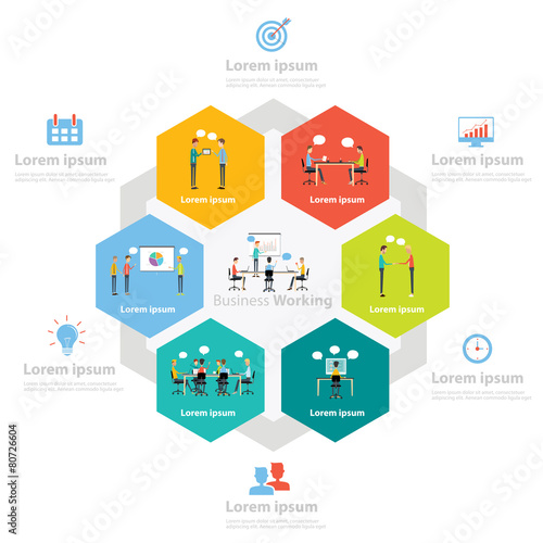 infographic business working process concept