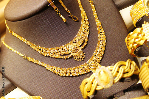 Jewelry on window display