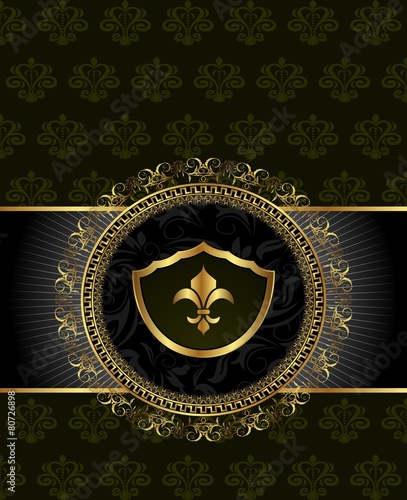 cute background with heraldic element