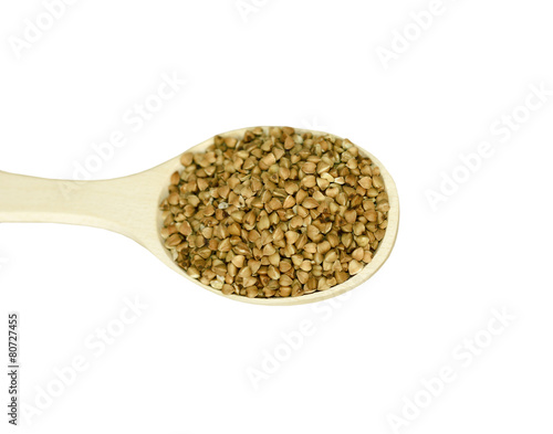 Spoon with buckwheat