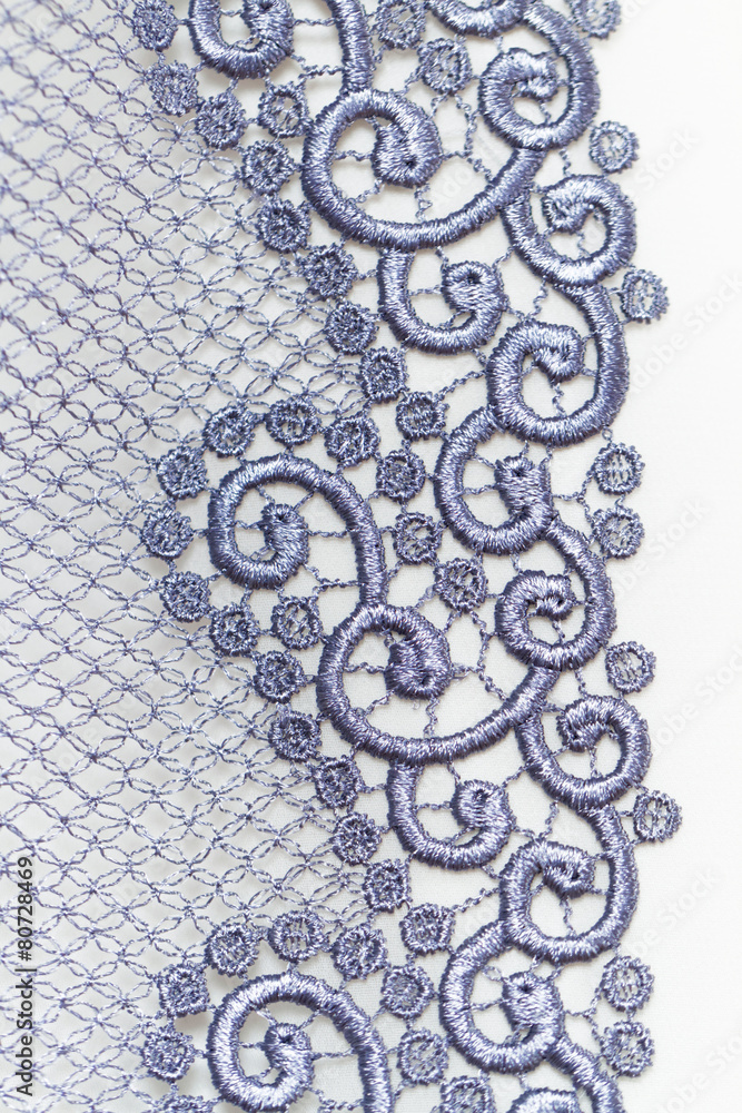 Decorative silver lace