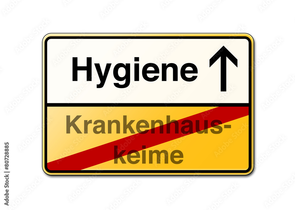 Hygiene Infektion Krankenhauskeime Schild Hygiene Infektion Krankenhauskeime Schild