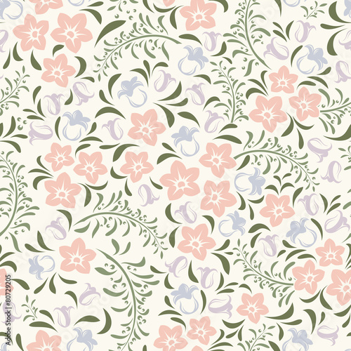 Seamless vintage floral pattern. Vector illustration. © naddya