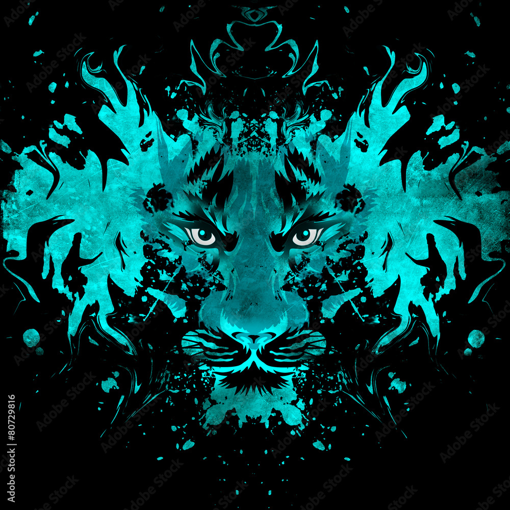Obraz premium абстрактный фон с пантерой