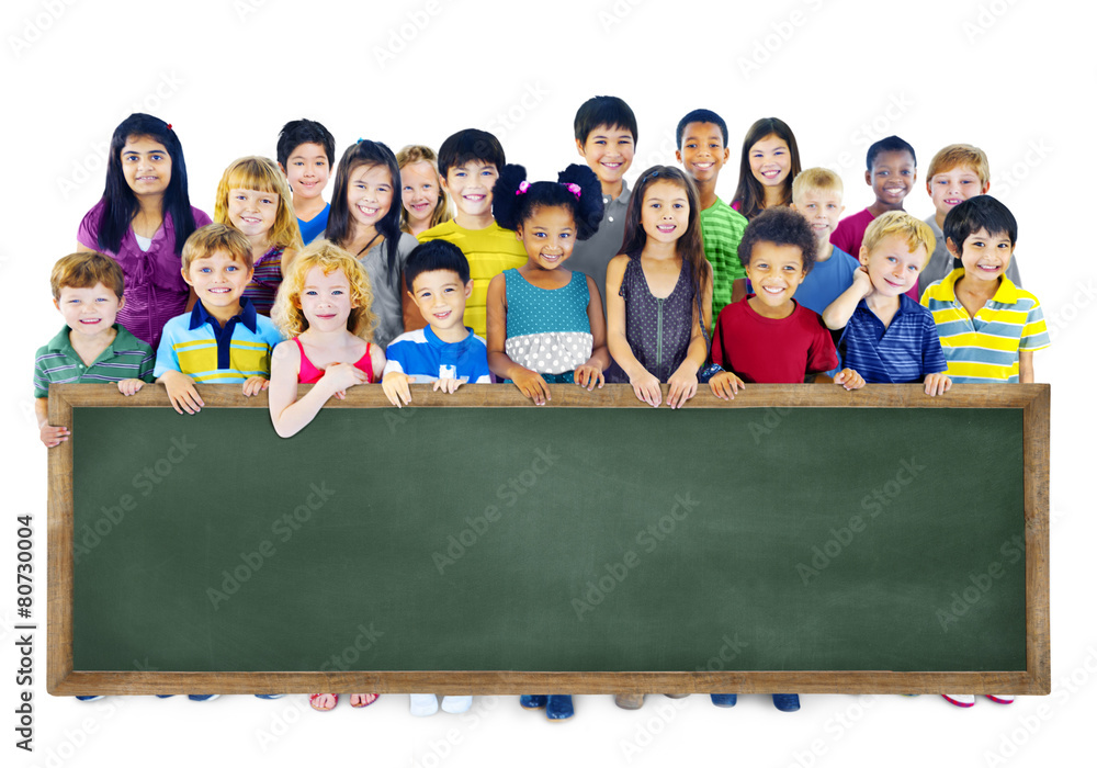 Diversity Friendship Group of Kids Education Blackboard Concept Diversity Friendship Group of Kids Education Blackboard Concept