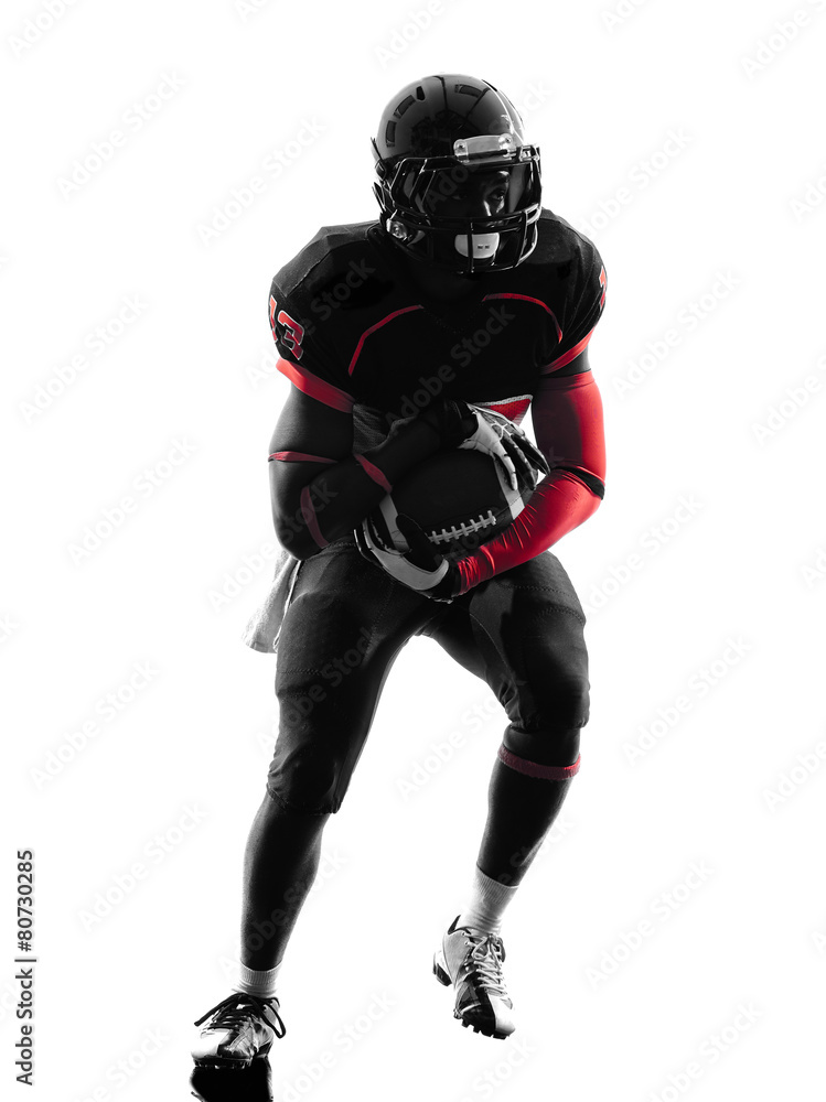 american football player runner running silhouette american football player runner running silhouette