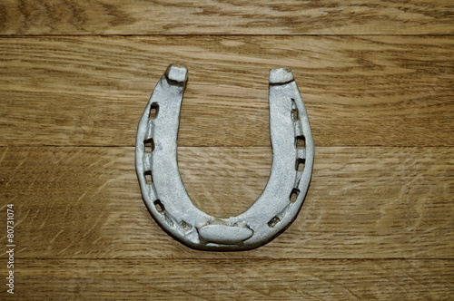 Old iron rusty metal horseshoe