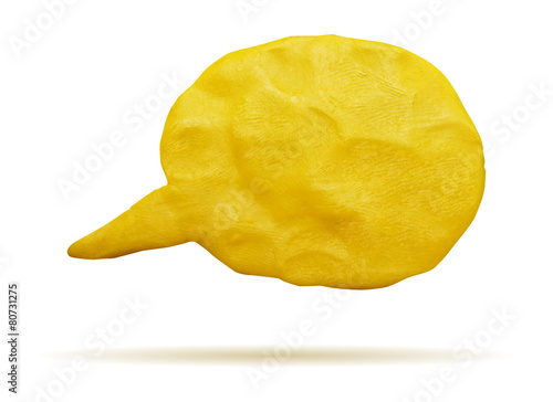 A vector illustration of a plasticine banner.