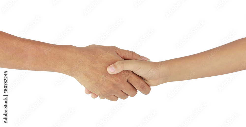 Helping hands isolated on white Helping hands isolated on white