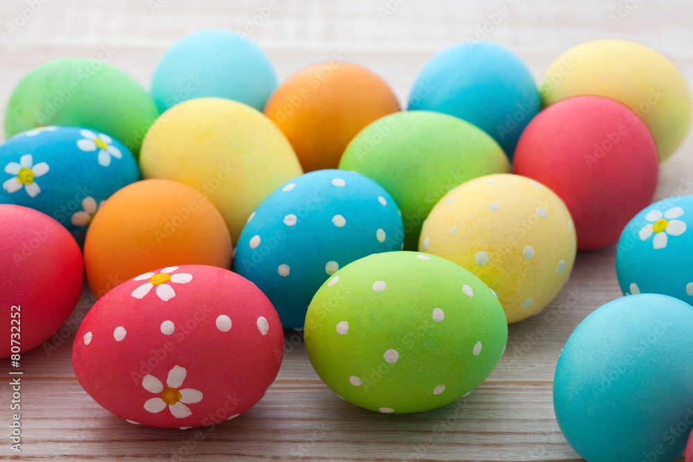 Easter eggs. Holiday background