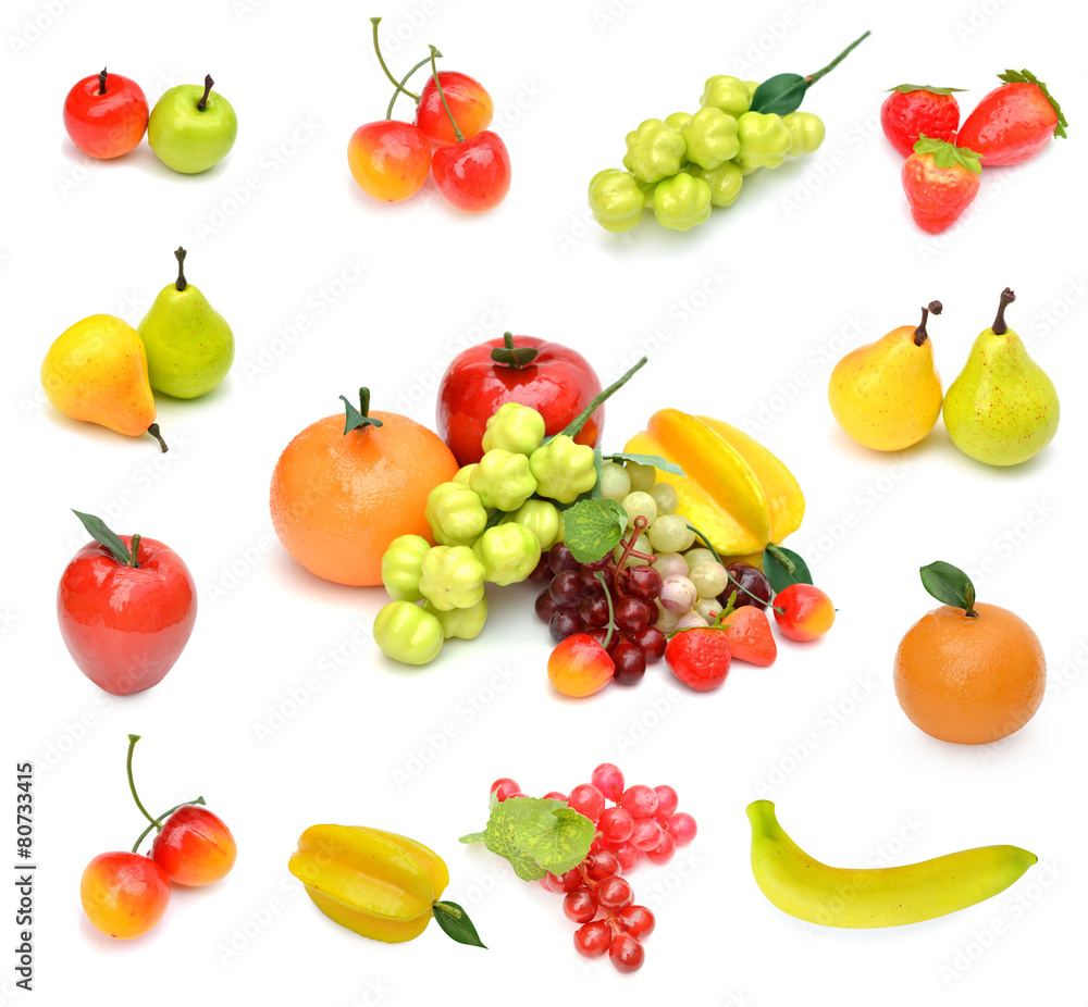 Assorted artificial fruits Assorted artificial fruits