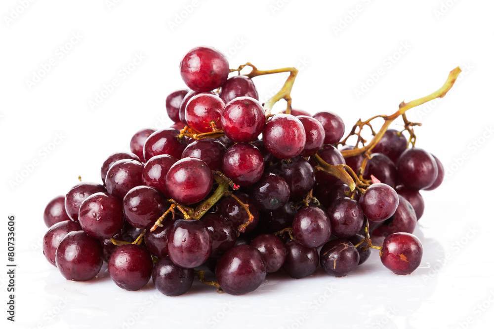 Bunch of red grapes