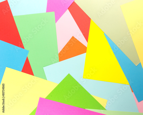 Colorful paper overlap as geometric pattern background