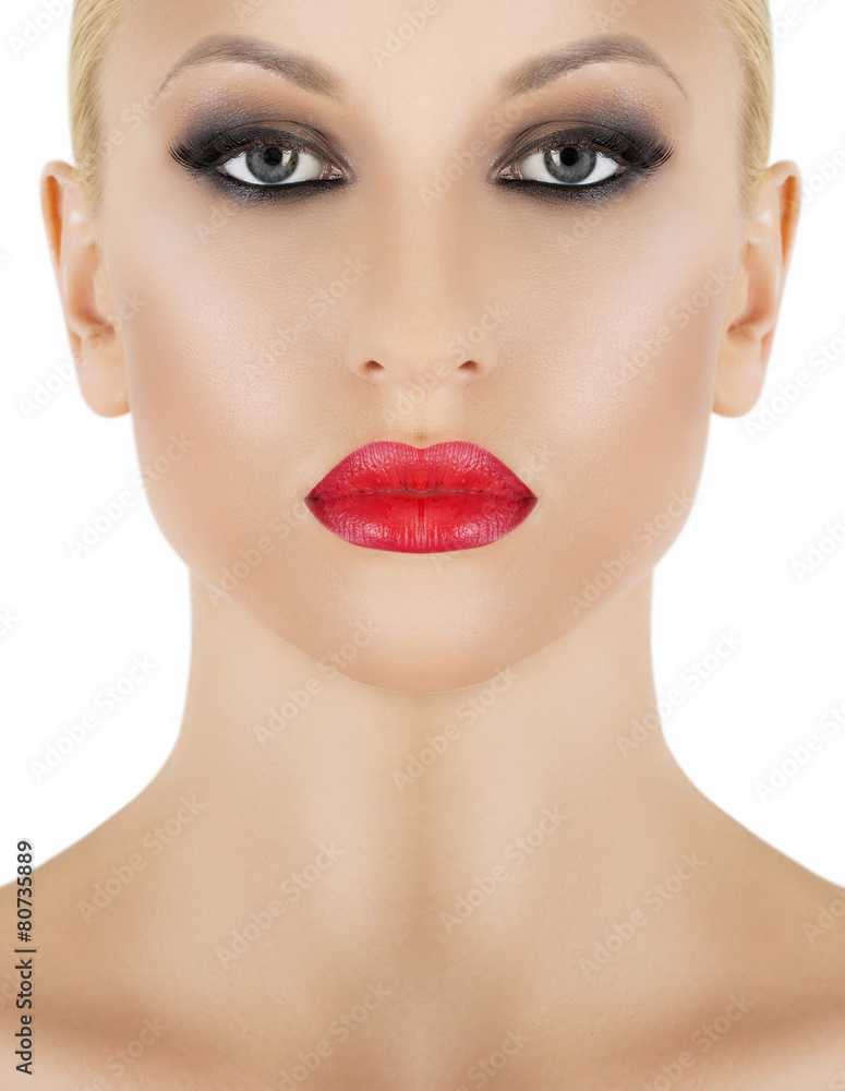 Sexy Lips. Beauty Red Lip Makeup Detail. Sexy Lips. Beauty Red Lip Makeup Detail.