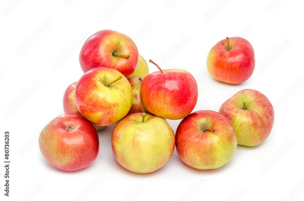 Juicy apples on white background Juicy apples on white background