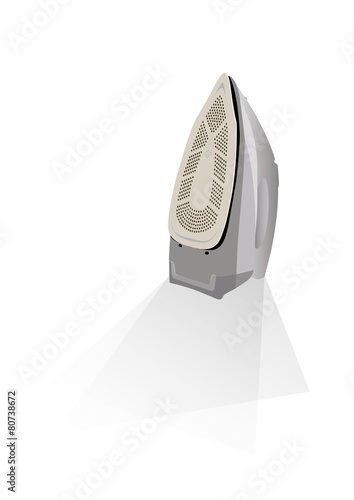 realistic illustration of steam iron photo