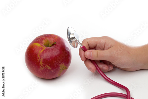 stethoscope on the white background