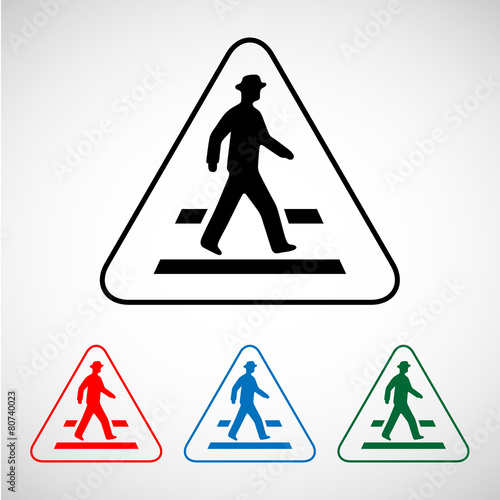 crosswalk icon great for any use. Vector EPS10.