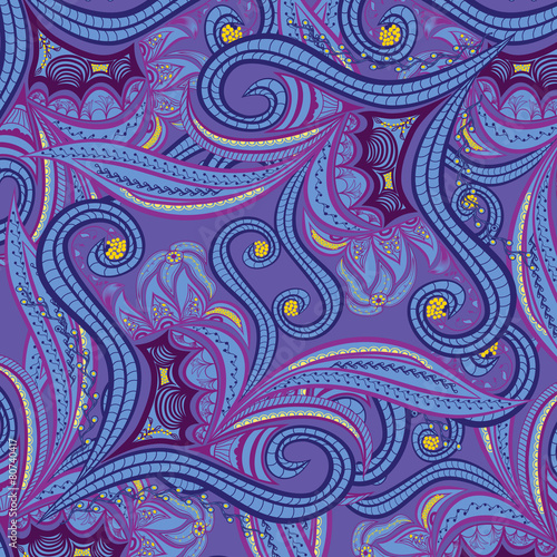 Ethnic abstract ornamental hand-drawn background.