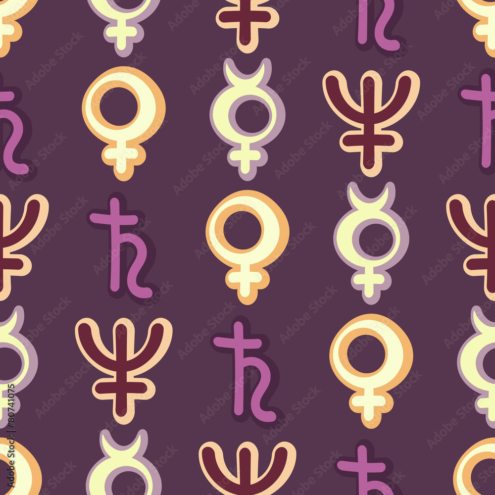 seamless background with the astronomical symbols seamless background with the astronomical symbols