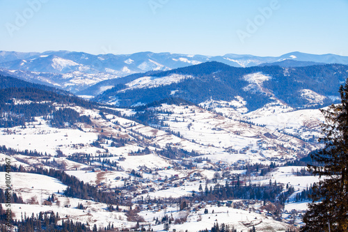 beautiful winter mountains,