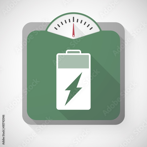Weight scale with a battery