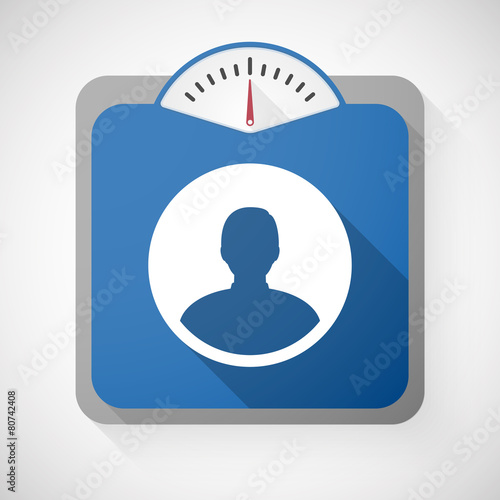 Weight scale with a male avatar