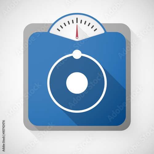 Weight scale with an atom