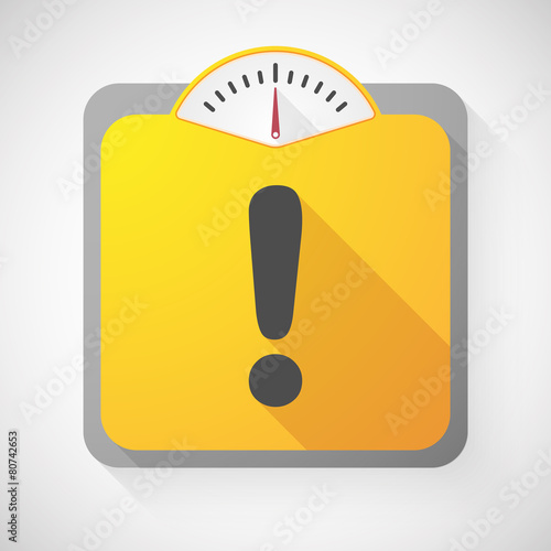 Weight scale with an exclamation sign