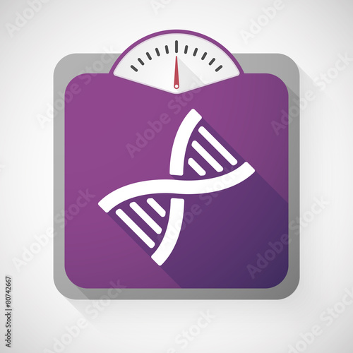 Weight scale with a DNA sign