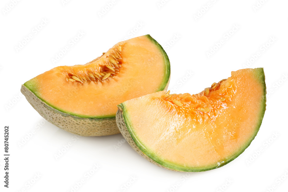 Slices of Cantaloupe melon Slices of Cantaloupe melon