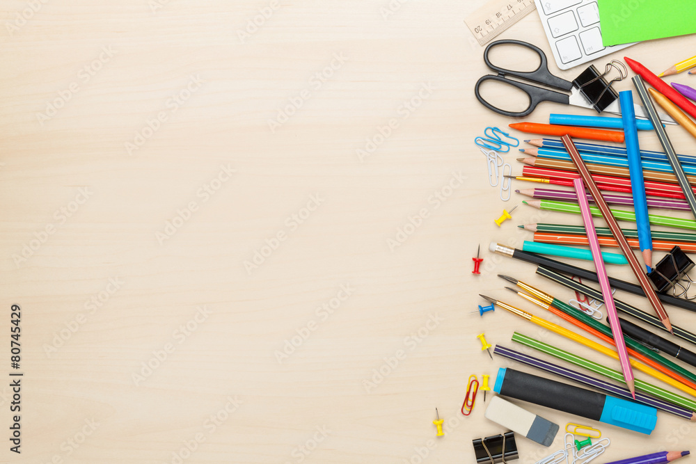Fototapeta premium School and office supplies