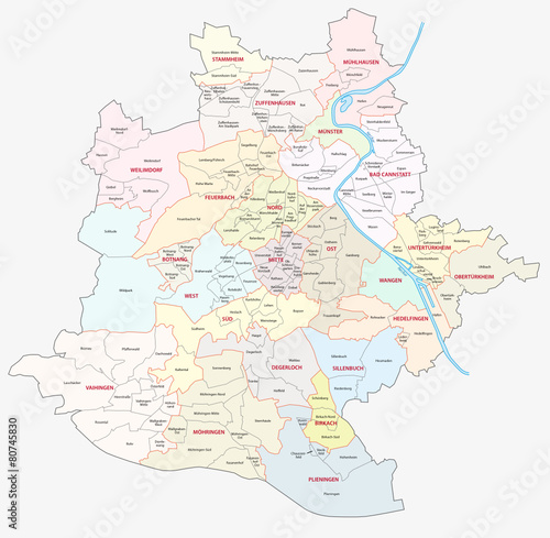 stuttgart administrative map