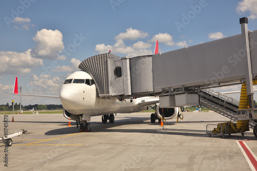 Plane at the gate