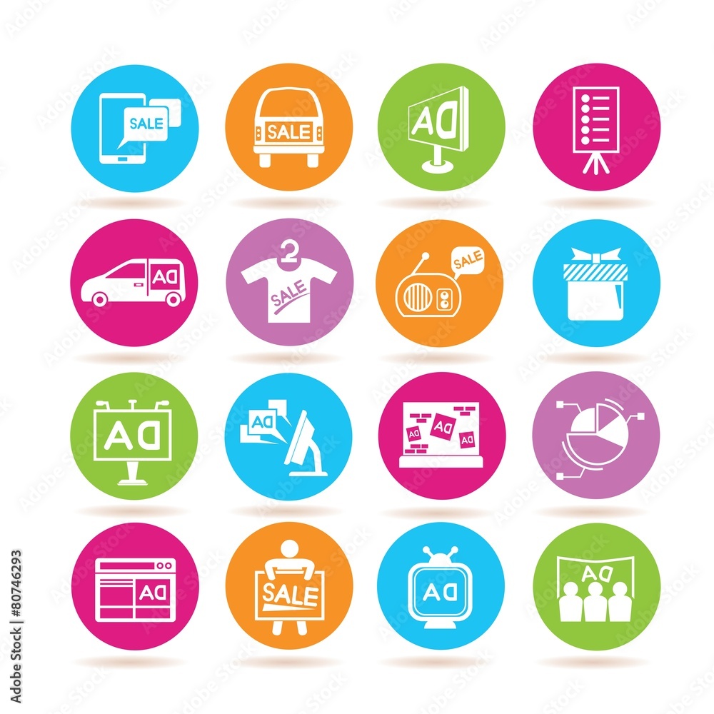advertising icons, marketing icons advertising icons, marketing icons