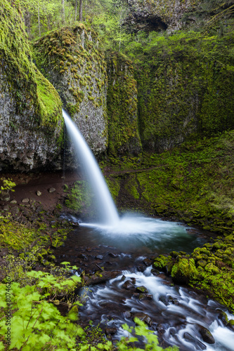 Fototapeta Naklejka Na Ścianę i Meble -  upper ponytail falls in Columbia river gorge, Oregon