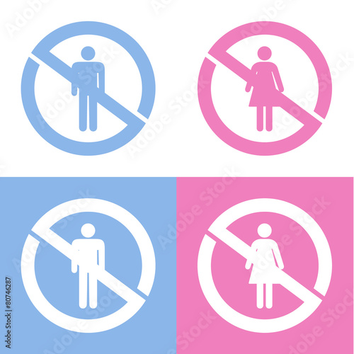 no sign icons set great for any use. Vector EPS10.