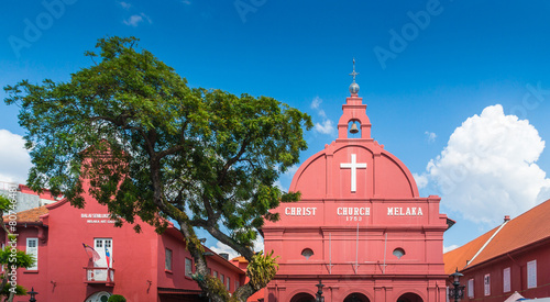 Christ Church, an iconic building in Melaka, Malaysia.
