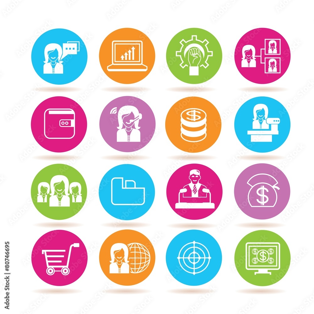 business management icons business management icons