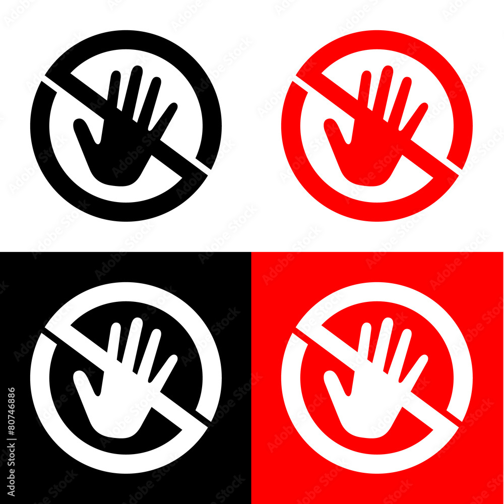 don't touch icon great for any use. Vector EPS10. don't touch icon great for any use. Vector EPS10.