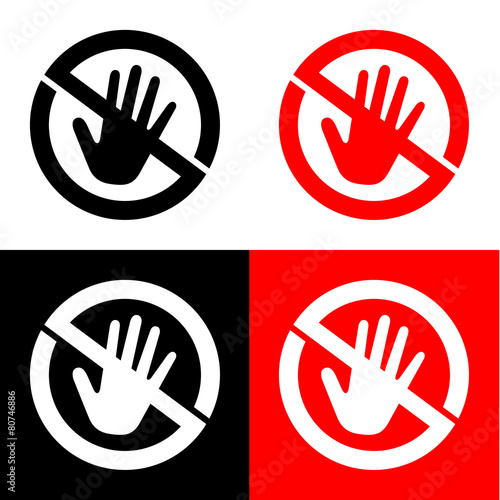 don't touch icon great for any use. Vector EPS10.