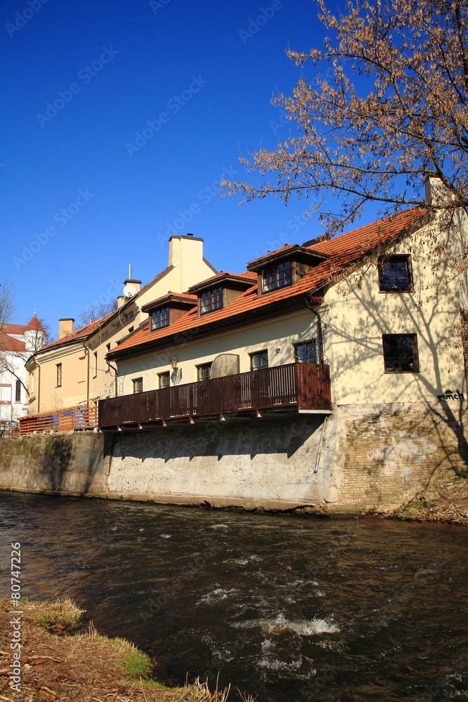 Fototapeta premium House on the banks of the river