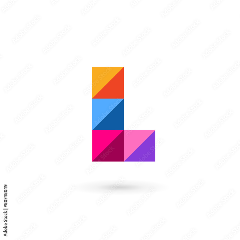 Letter L mosaic logo icon design template elements Letter L mosaic logo icon design template elements