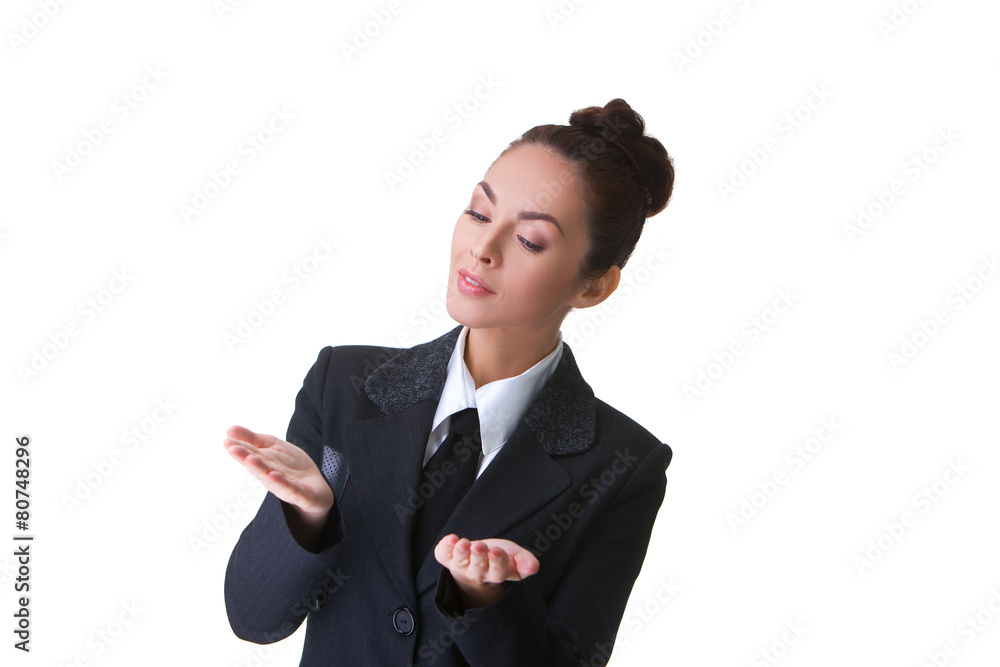 Confident Businesswoman On A White Background Confident Businesswoman On A White Background