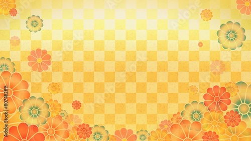 菊和柄ゴールド