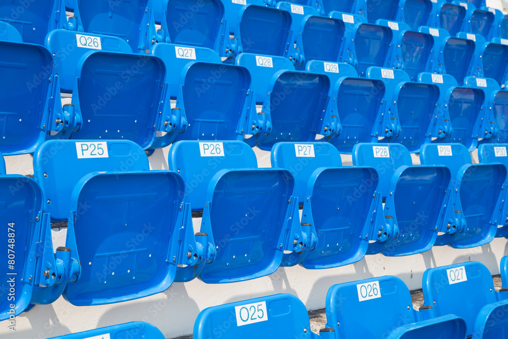 Obraz premium amphitheater of blue seats