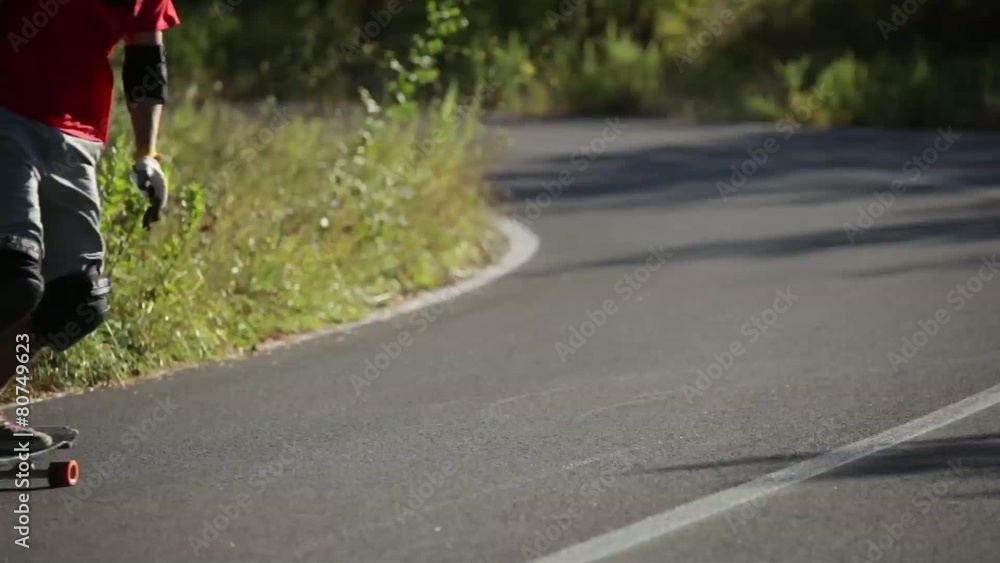 custom made wallpaper toronto digitalDownhill skateboarder in action on a asphalt road