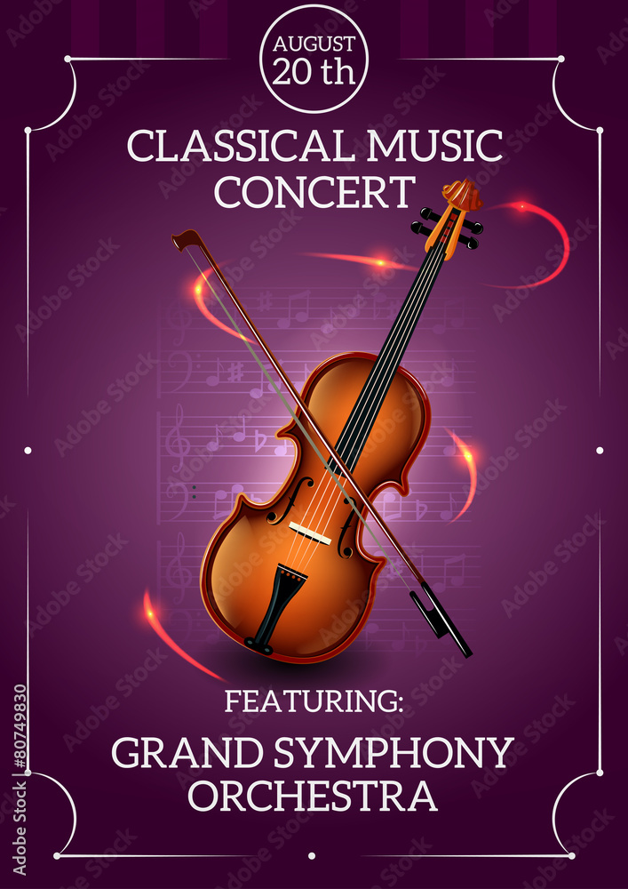 Fototapeta premium Classic Music Poster