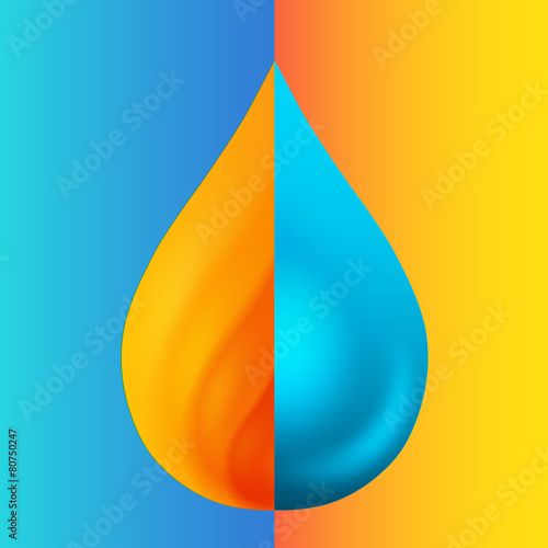 Logo goccia e fiamma