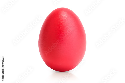 red egg isolated on white